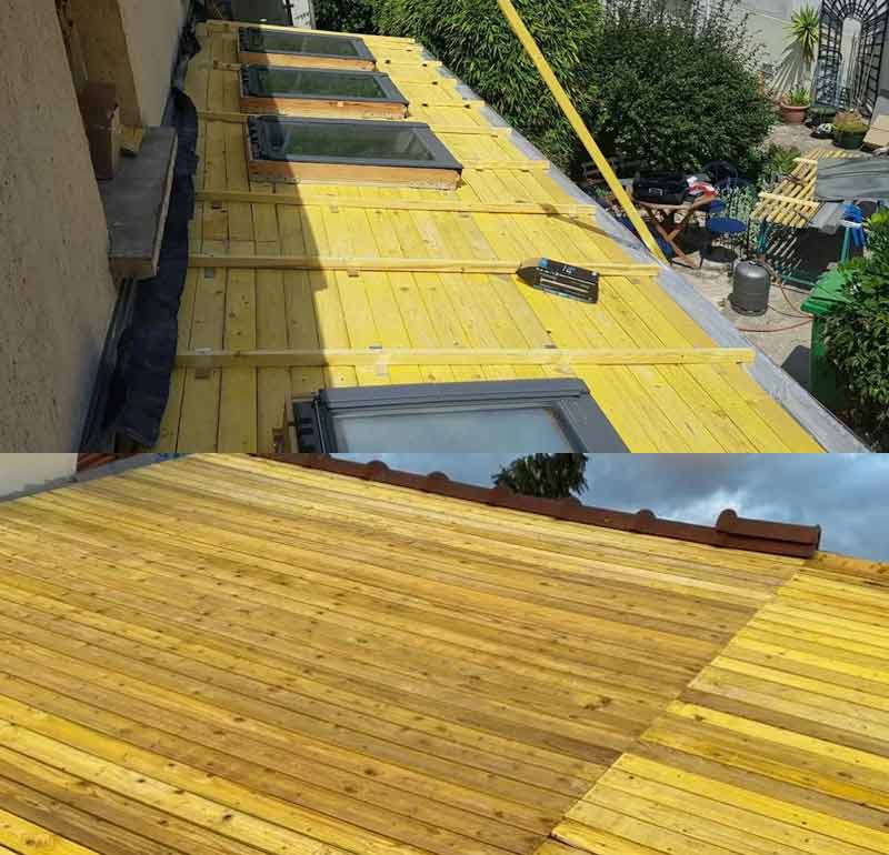 Charpente et traitement des bois - LE BON COUVREUR 77 : artisan charpentier couvreur sur Meaux et la Seine-et-Marne (77) : Pose de charpente : traditionnelle, à fermettes … du massif au lamellé-collé. Traitement des boiseries.  …Traitement des bois, boiseries charpente ...  intervention sur Meaux et la Seine-et-Marne (77)