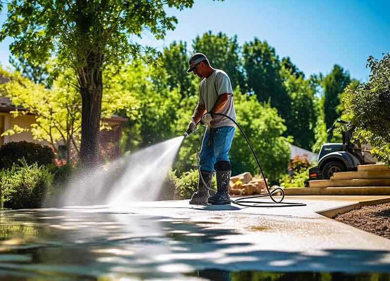 Nettoyage des extérieurs - LE BON COUVREUR 77 : Nettoyage des extérieurs et traitement anti-mousse : dallage, pavé, allée, muret, terrasse … Intervention sur Meaux et la Seine-et-Marne (77)